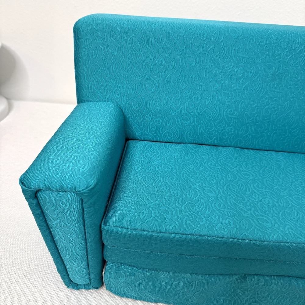 American Girl Maryellen Sofa Bed Couch Sleeper Teal Blue - Couch Only - Picture 2 of 16